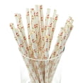 thumbnail image 1 of Cherries Paper Straws, 7-3/4-inch, 25-Piece, 1 of 1