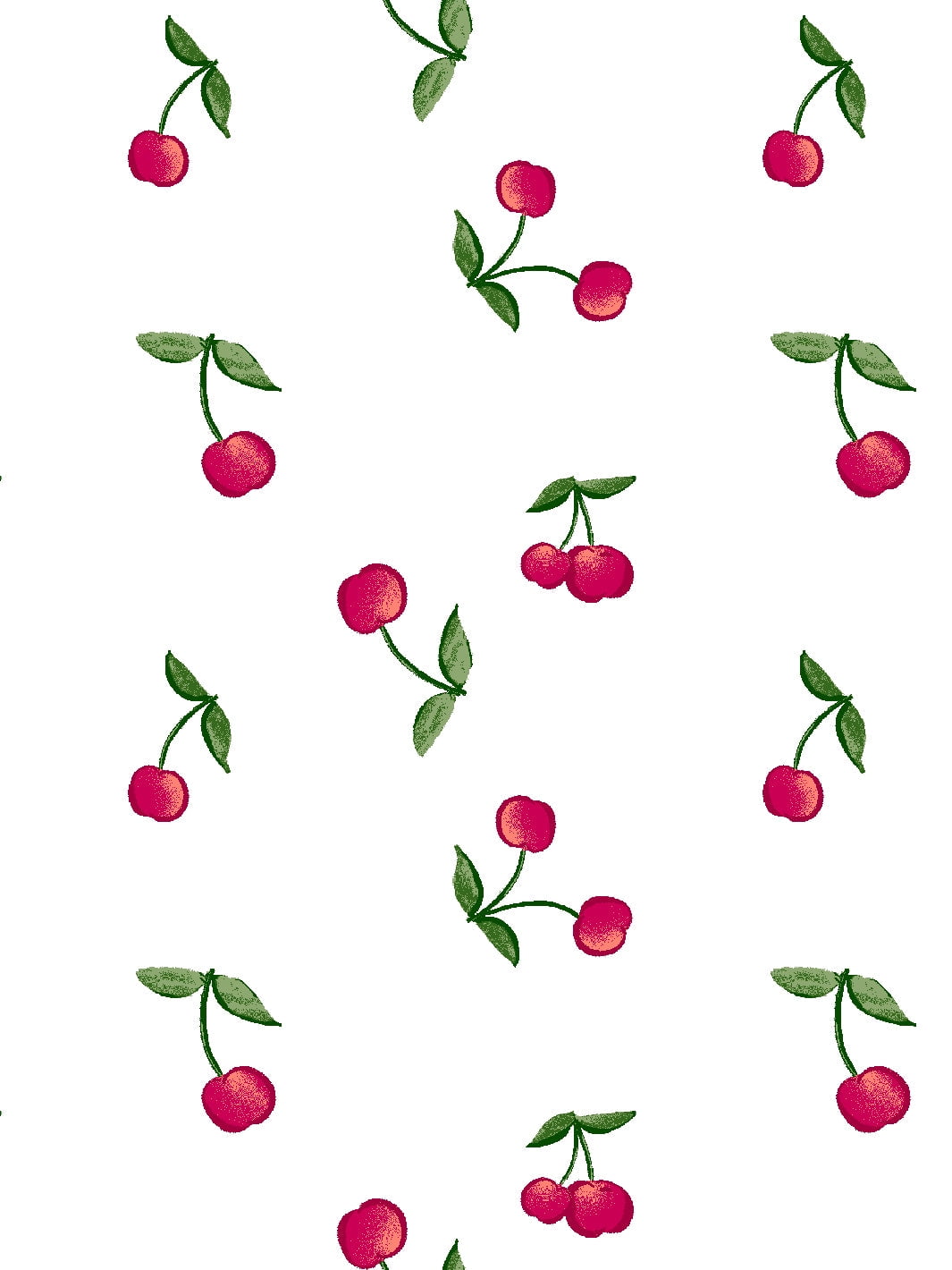 Cherries Removable Vinyl Wallpaper by Barbie - White