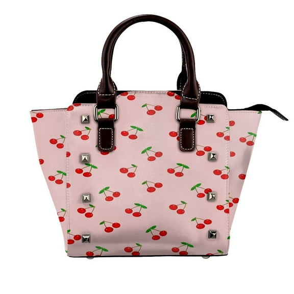 Cherries Rivet Fashion One-Shoulder Women's Handbag Tote Bag