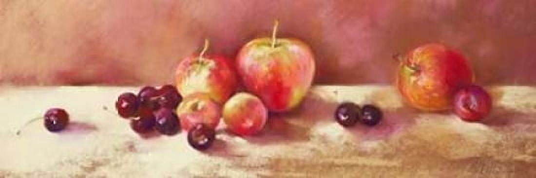 Cherries and Apples Canvas Art - Nel Whatmore (8 x 24)