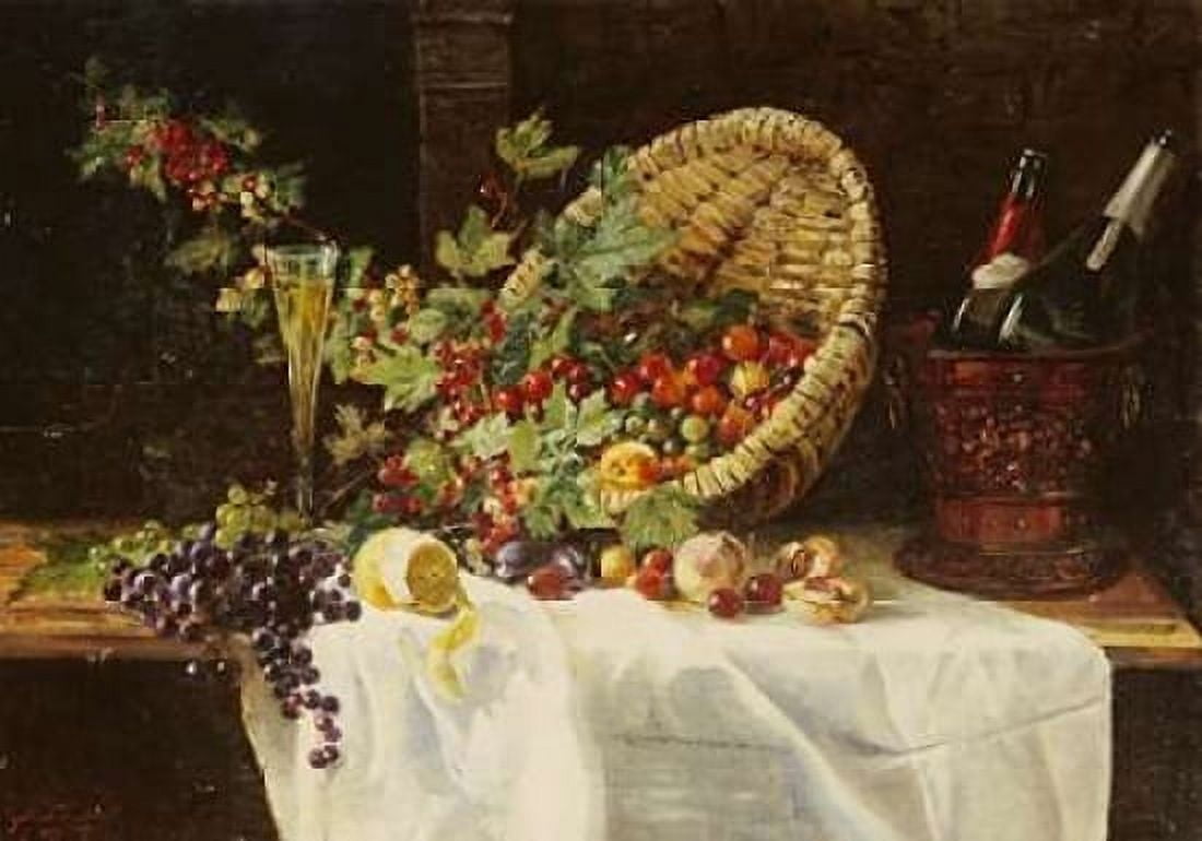 Cherries and Gooseberries In a Basket Canvas Art - Gertrud Trefftz (20 x 28)