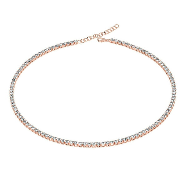 Cherry - 10 Carat Adjustable Round Diamond Tennis Necklace