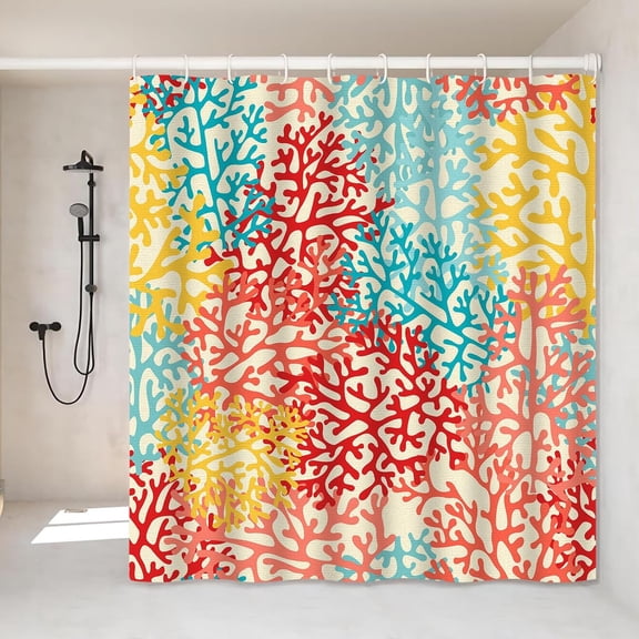 Cherry 4PCS Shower Curtain Sets-Fruit Bathroom Set Accessories with Non-Slip Rug,Toilet Lid Cover, Bath Mat,12 Hooks-72x72in-Green Leaves Plant Boho Curtains-Home Farmhouse Decor Adults Gifts