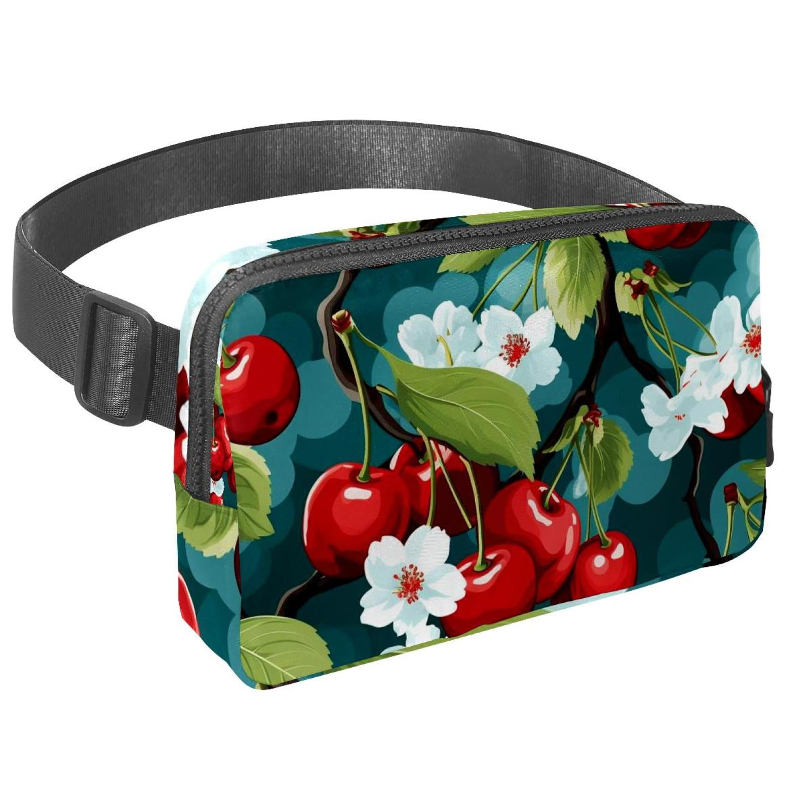 Cherry Adjustable Lightweight Fanny Pack with Extension Strap - Unisex Belt Bag and Crossbody Bag