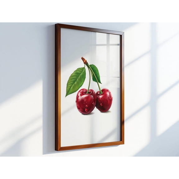 Cherry Aesthetic Kitchen Food Art Poster, Poster Home Decor , Poster Print Only
