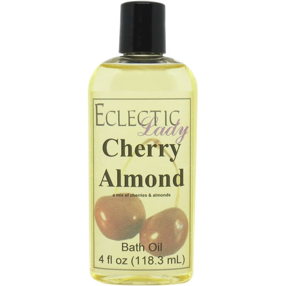 Cherry Almond Bath Oil - Scented Body Oil - Relaxing & Moisturizing Bathing Oil - Fragrance Body Oil For Dry & Rough Sensitive Skin - 4 oz