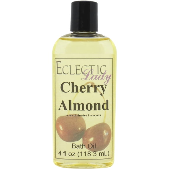 Cherry Almond Bath Oil - Scented Body Oil - Relaxing & Moisturizing Bathing Oil - Fragrance Body Oil For Dry & Rough Sensitive Skin - 4 oz
