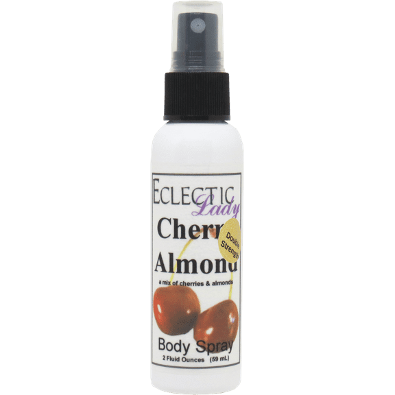 Cherry Almond Body Spray, Eclectic Lady, Hydrating Mist, Unisex (Double Strength), 2 oz