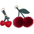 thumbnail image 1 of Cherry Bag Charms,Cute Purse Keychain,Key Chains Women Cute,Car keyrings leather handbags,Valentines Day Gifts, 1 of 13