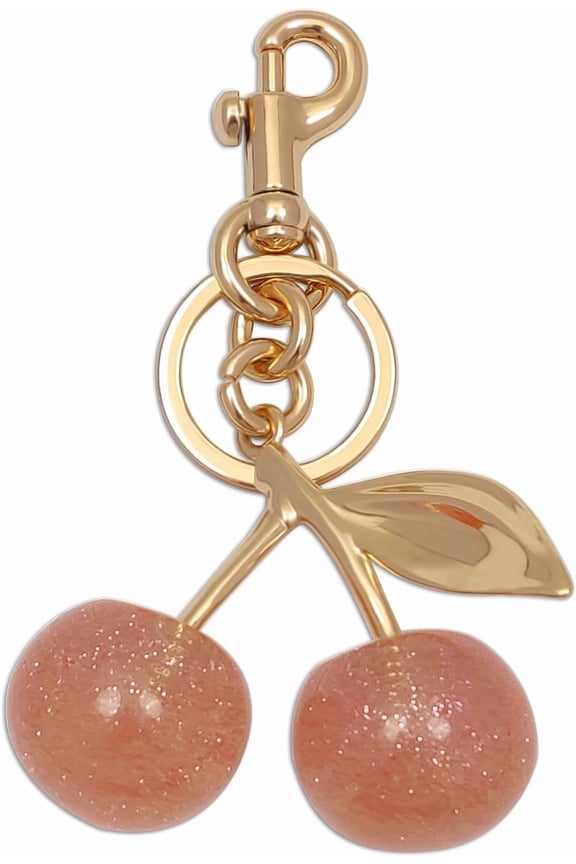 Cherry Bag Charms,Cute Purse Keychain,Key Chains Women Cute,Car keyrings leather handbags,Valentines Day Gifts