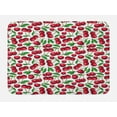 thumbnail image 1 of Cherry Bath Mat, Cartoon Graphics of Juicy Summer Season Fruit Art Ripe Food Pattern, Plush Bathroom Decor Mat with Non Slip Backing, 29.5" X 17.5", Raspberry Dark Pink, by Ambesonne, 1 of 2