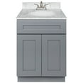 thumbnail image 1 of Cherry Bathroom Vanity 24", Cara White Marble Top, Faucet LB5B, 1 of 4
