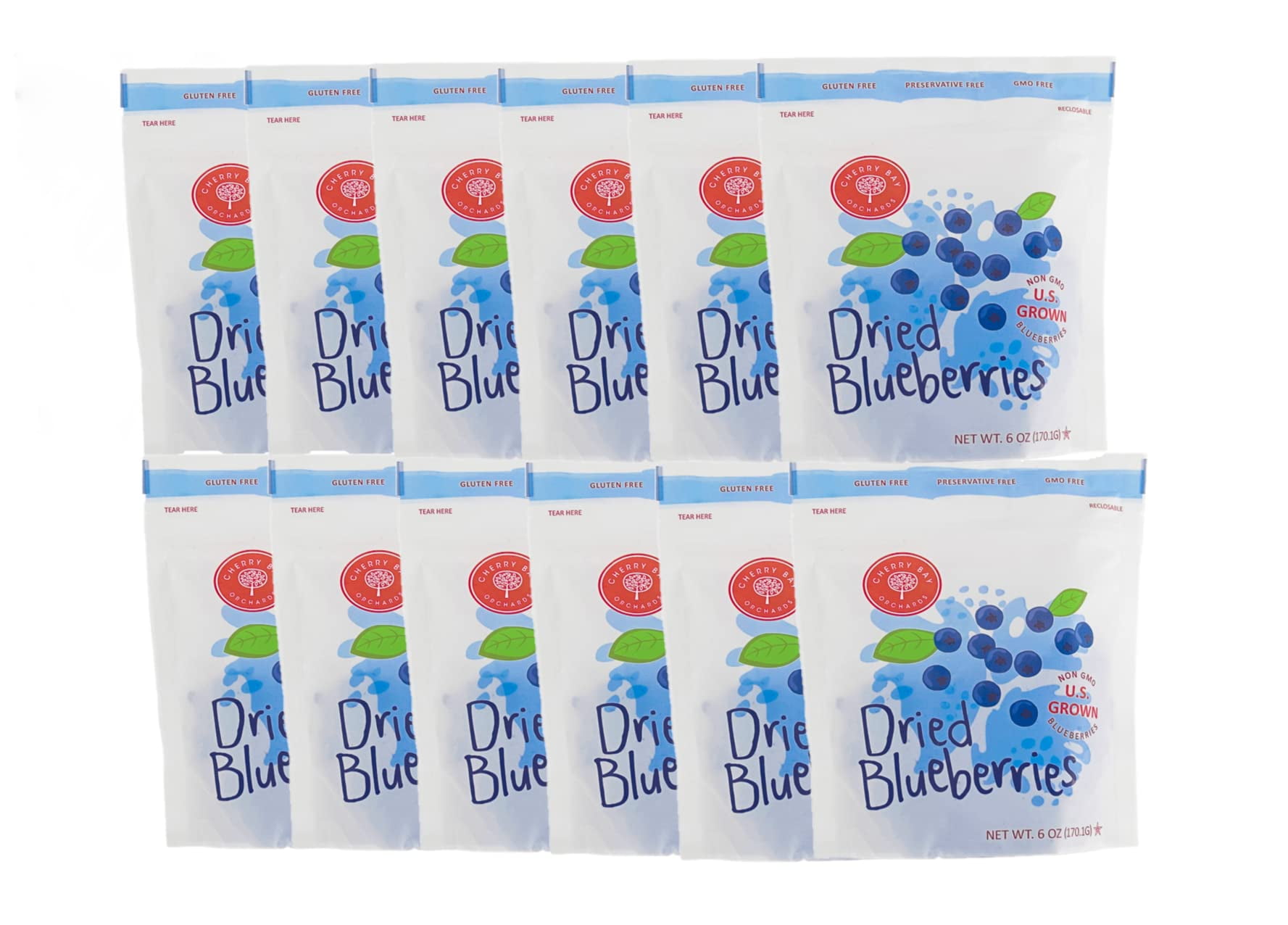 Cherry Bay Orchards All Natural Dried Blueberries, 6 Oz.