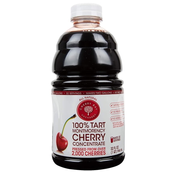 Cherry Bay Orchards Tart Cherry Concentrate - Natural Juice to Promote Healthy Sleep, 32 oz Bottle