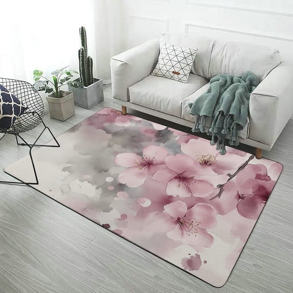 Cherry Blossom (9) Carpet Rug for Home Living Room Bedroom Sofa Doormat Decor Area Rug Non-slip Mat