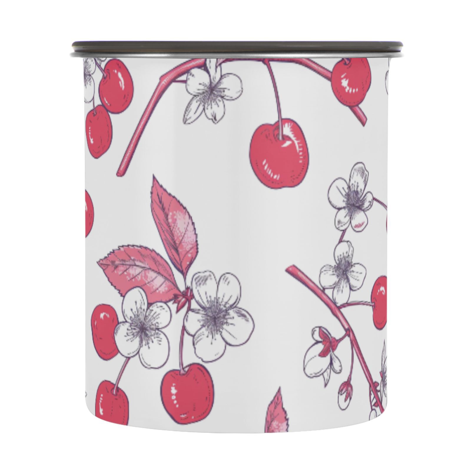 Cherry Blossom Airtight Coffee Bean Canister 30oz Food Storage Containers with Lids For Gournd, Tea, Sugar, Flour, Rice, Cereal, Candy Cookie Jar