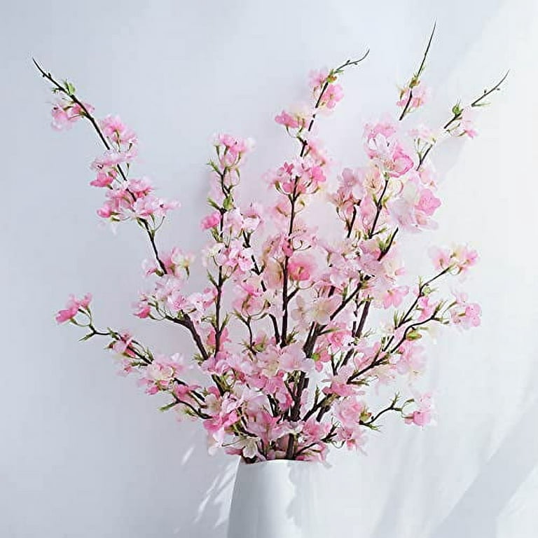 BLOSMON Table Decor Artificial Flowers Vase Small Fake Pink Flower  Arrangemen
