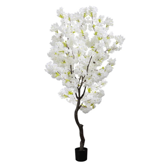 Cherry Blossom Artificial Tree 6ft Faux Plant Tree Handmade White Cherry Tree White Cherry Blossom Branches For Home Office Indoor Outdoor Spring Party Wedding Decor