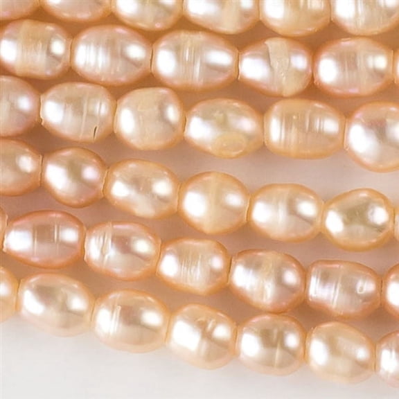 Cherry Blossom Beads 8 inch strand 7x8-10mm Peach Fresh Water Rice Pearl with a 2mm Large Hole
