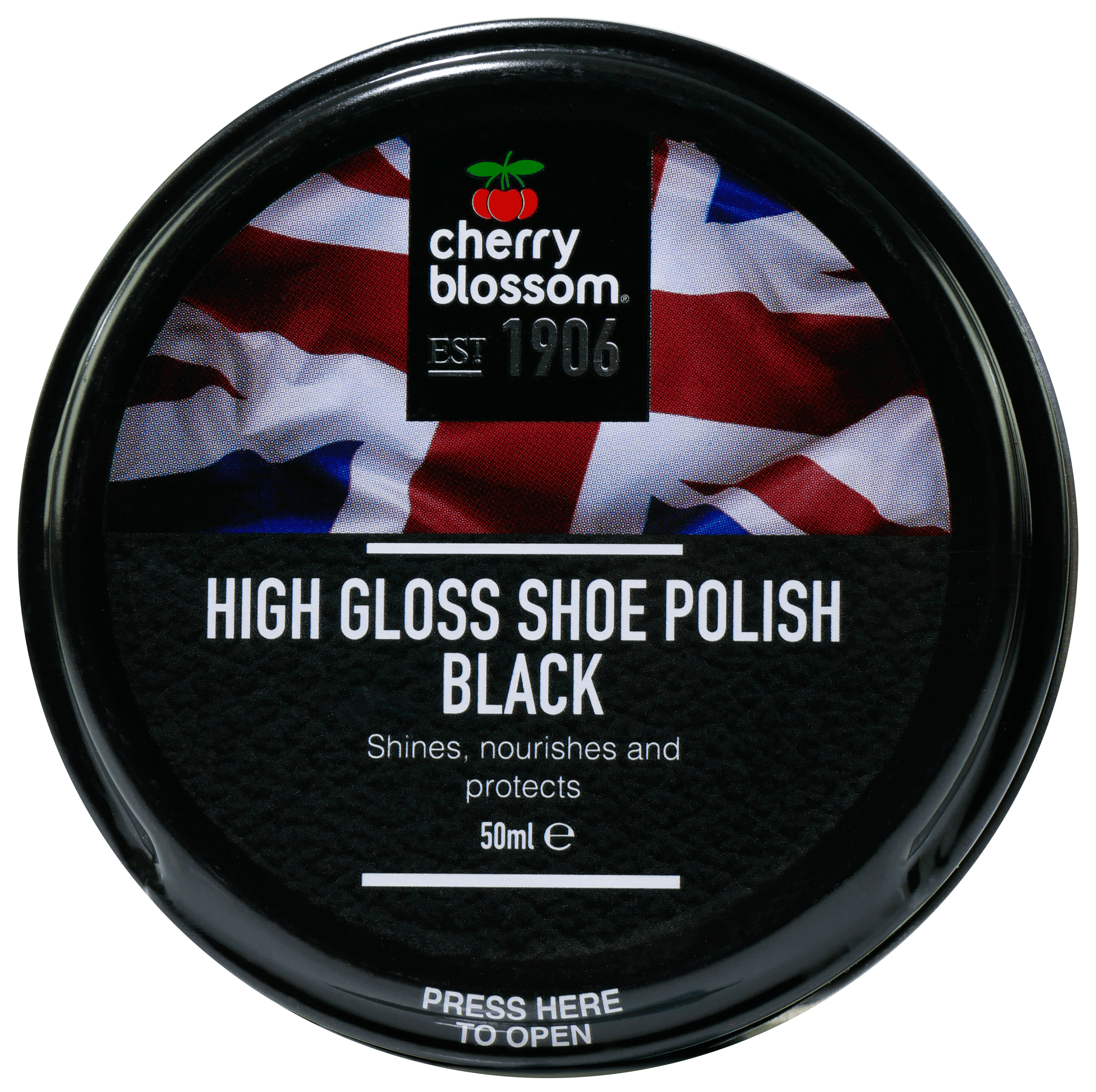 CHERRY BLOSSOM DUBBIN NEUTRAL BLACK 40ML TIN WATERPROOF LEATHER SHOE & BOOT  WAX