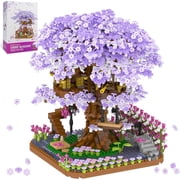 Cherry Blossom Bonsai Tree Building Set, Japanese Sakura Tree House Model Kit with 2200 PCS Micro Mini Blocks
