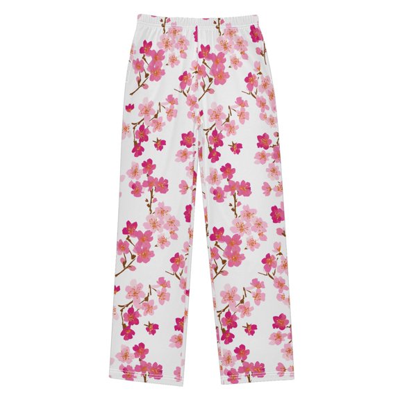 Cherry Blossom Branch Pajama Pants Soft Lightweight Lounge Pants Bottoms Sleep Pants Warm Comfy