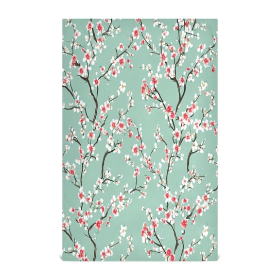 Cherry Blossom Branches Kitchen Towels Set of 4 Tea Towels for Kitchen Decorative Waffle Dishcloths 28x18in