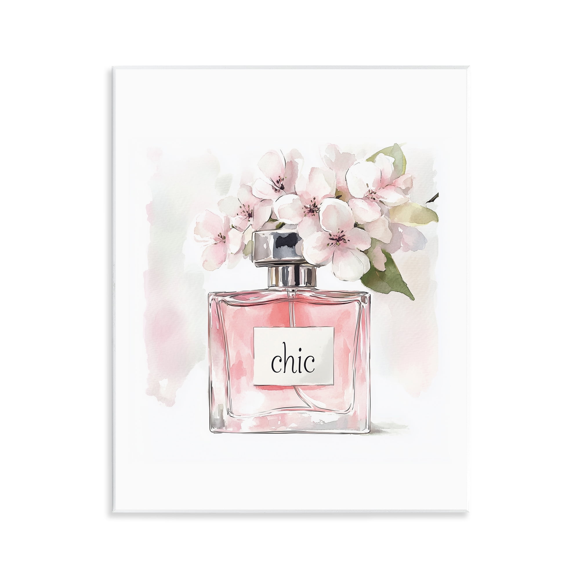 Cherry Blossom Chic Perfume Wall Plaque Art, design by Christine Simpson Art