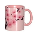 thumbnail image 1 of Cherry Blossom Coffee Mug Fun Custom Ceramic Mugs 11oz Pink, 1 of 5