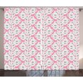 thumbnail image 1 of Ambesonne Cherry Blossom Curtains 2 Panel Set, Distinct Anthers, 108" x 96", Dark Taupe Pale Pink, 1 of 3
