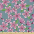 thumbnail image 1 of Cherry Blossom Fabric by the Yard Upholstery, Japanese Nature Inspired Sakura the of Renewal and Hope, Decorative Fabric for DIY and Home Accents, 2 Yards, Blue Grey Green and Pink by Ambesonne, 1 of 4