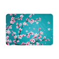 thumbnail image 1 of Cherry Blossom Floral Bath Mat Pink Sakura Flowers Bathroom Decor Non Slip Rug 16" x 24", 1 of 8