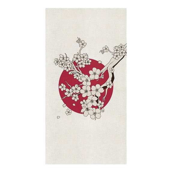 Cherry Blossom Flower Tower Japanese Microfiber Towel Absorbent Kitchen Cleaning Cloth Dish Towel Household Cleaning Towel