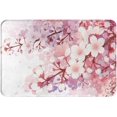 Cherry Blossom Flowers Bath Mat Rug for Bathroom Floor Plush Mats