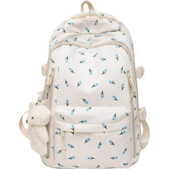 A lightweight backpack with cherry prints that will burst your girlish heart. 16L large capacity + breathable shoulder strap. A must-have for stud-ents. A travel and commuting tool
