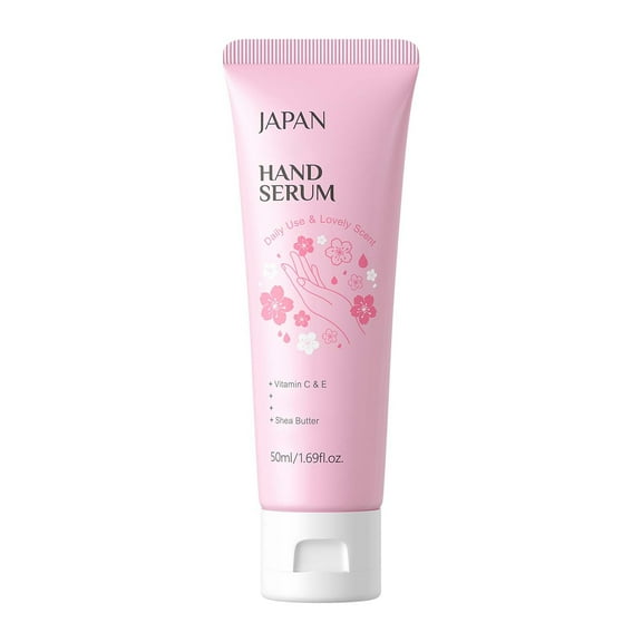 Cherry Blossom Hand Essence for Moisturizing & Nourishing, 50ml Cream for Soft Delicate Hands, Enriched with Floral Scent for Fresh Feel, Ideal for Daily Use & Dry Skin