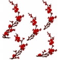thumbnail image 1 of Cherry Blossom Iron On Patches, Embroidery Flower Appliques for DIY (Red) | Cherry Blossom Embroidery Patches | Iron On Floral Appliques for Clothing, Bags, Jackets & DIY Craft Decoration, 1 of 8