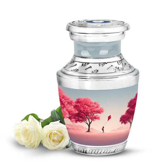 Cherry Blossom Keepsake Urn for Adults - Urns for Human Ashes Adult Female Small - Ashes Urn for Burial - 3 Inch Urns for Mom