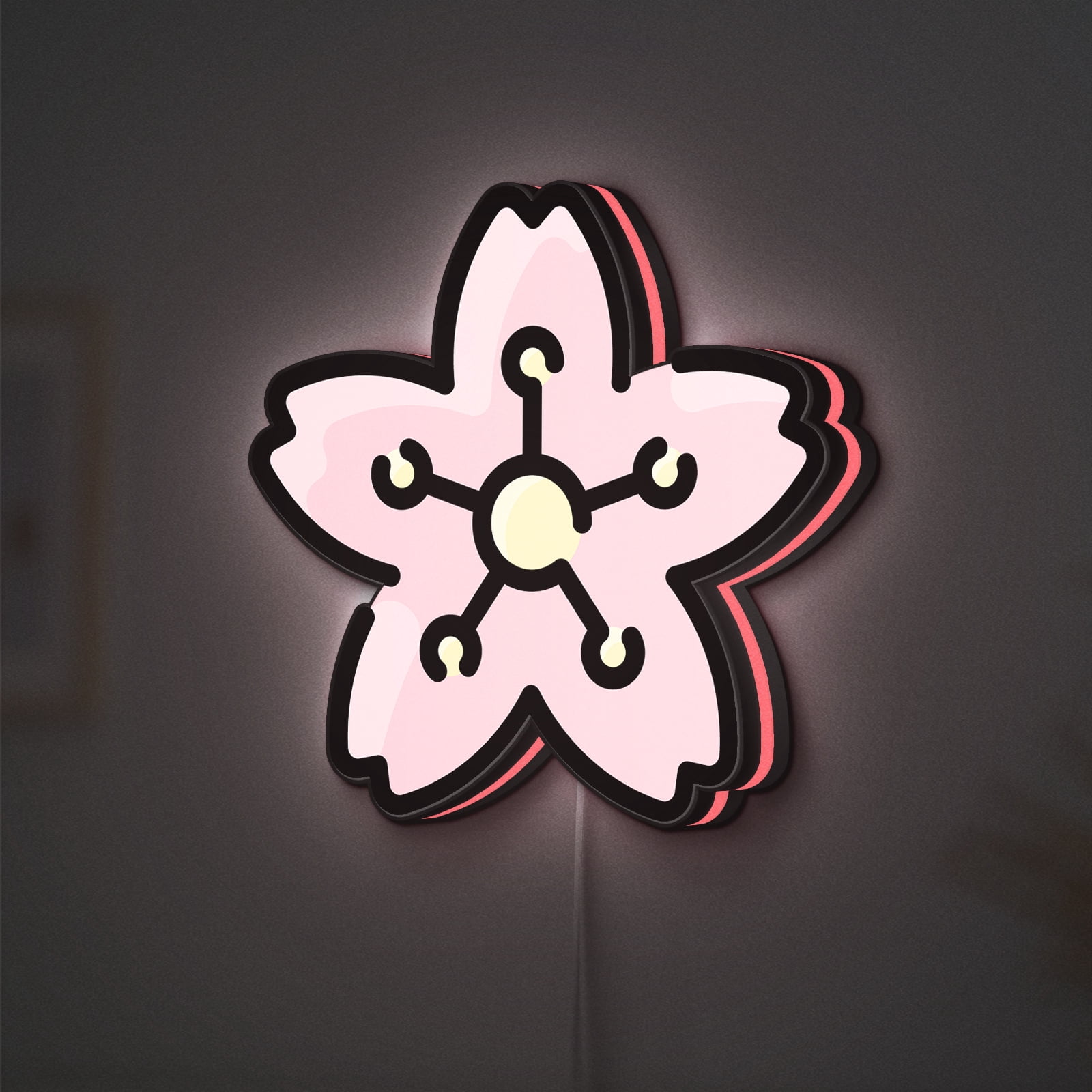 Cherry Blossom LED Lightbox - Nature Botanical Flower Decor, Custom Led ...