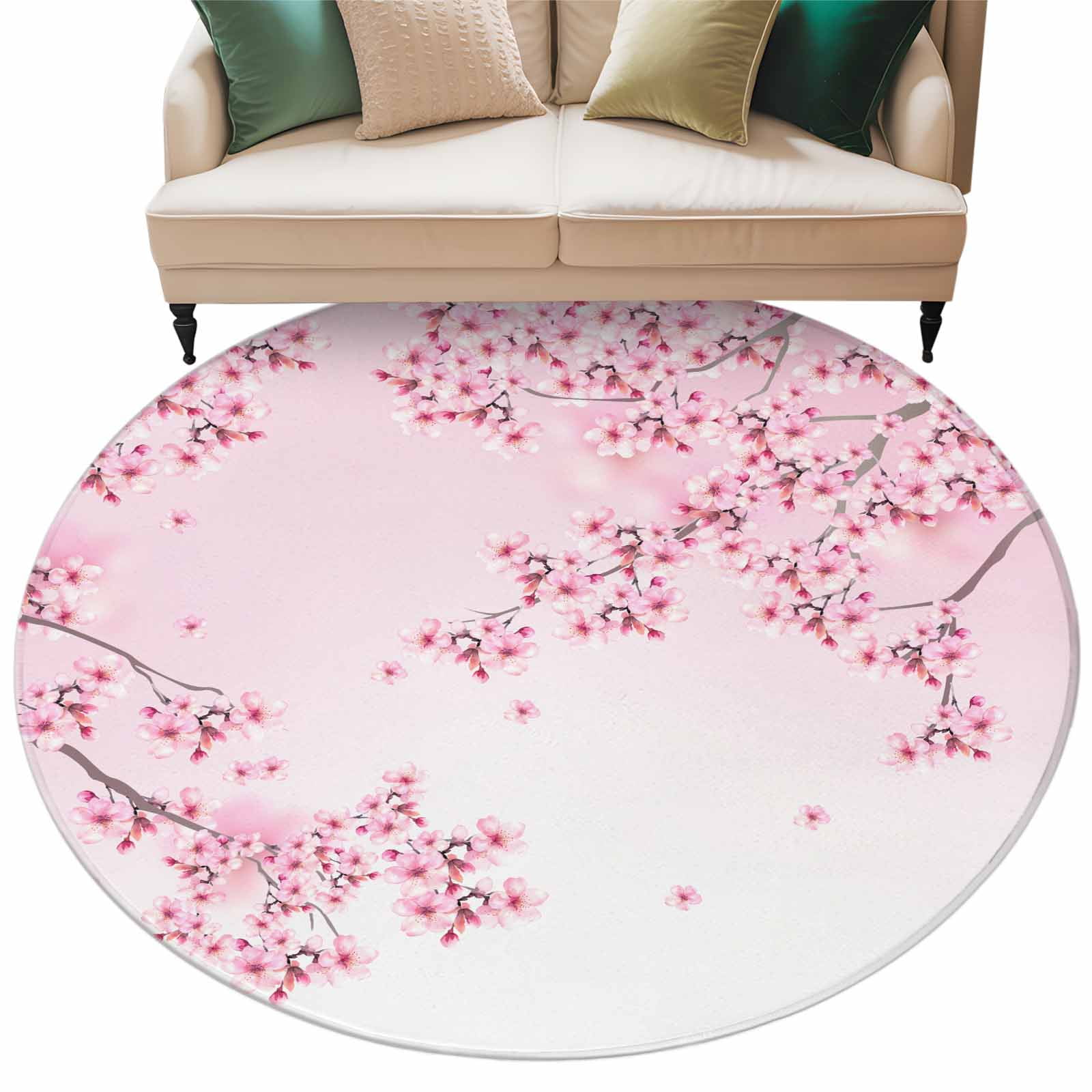 Cherry Blossom Large Area Rugs for Bedroom Living Room, Soft Non Slip ...