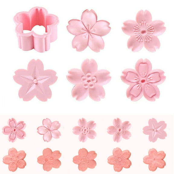 Cherry Blossom Mold Polymer Clay Flower Leaf Printing Cutting Die Ceramic Pottery Leave Fondant Cookie Cake Modeling Tool