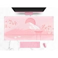 thumbnail image 1 of Cherry Blossom Mouse Pad Pink Floral Mousepad Extended Gaming Mouse Pads Full Desk Coverage Mouse Mats Japanese Fuji Landscape Aesthetics Non-Slip Mouse Pad Large Mice Pad XXL 31.5"x15.75", 1 of 6