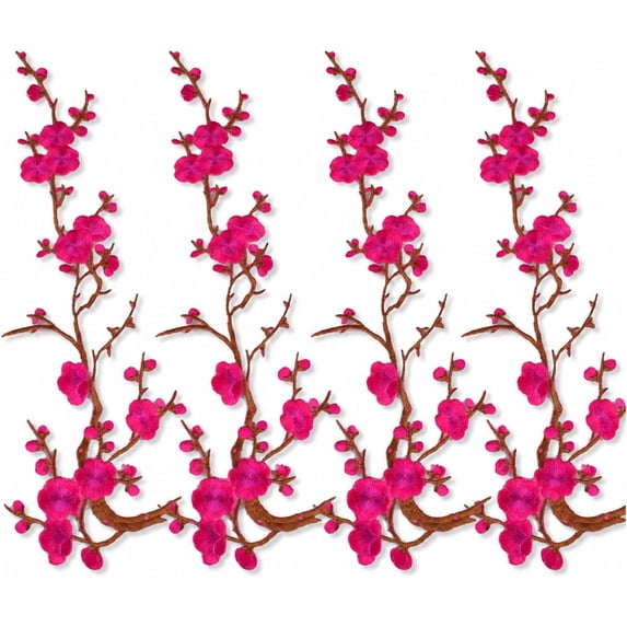 Exquisite Cherry Blossom Patches, Exquisite Floral Embroidery, Easy Iron-On ...
