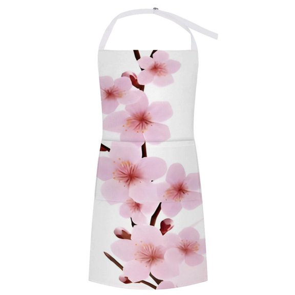 Cherry Blossom Pattern Apron Fashionable And Durable The Focus Of Gatherings The New Favorite In The Kitchen Showcasing Personal Taste