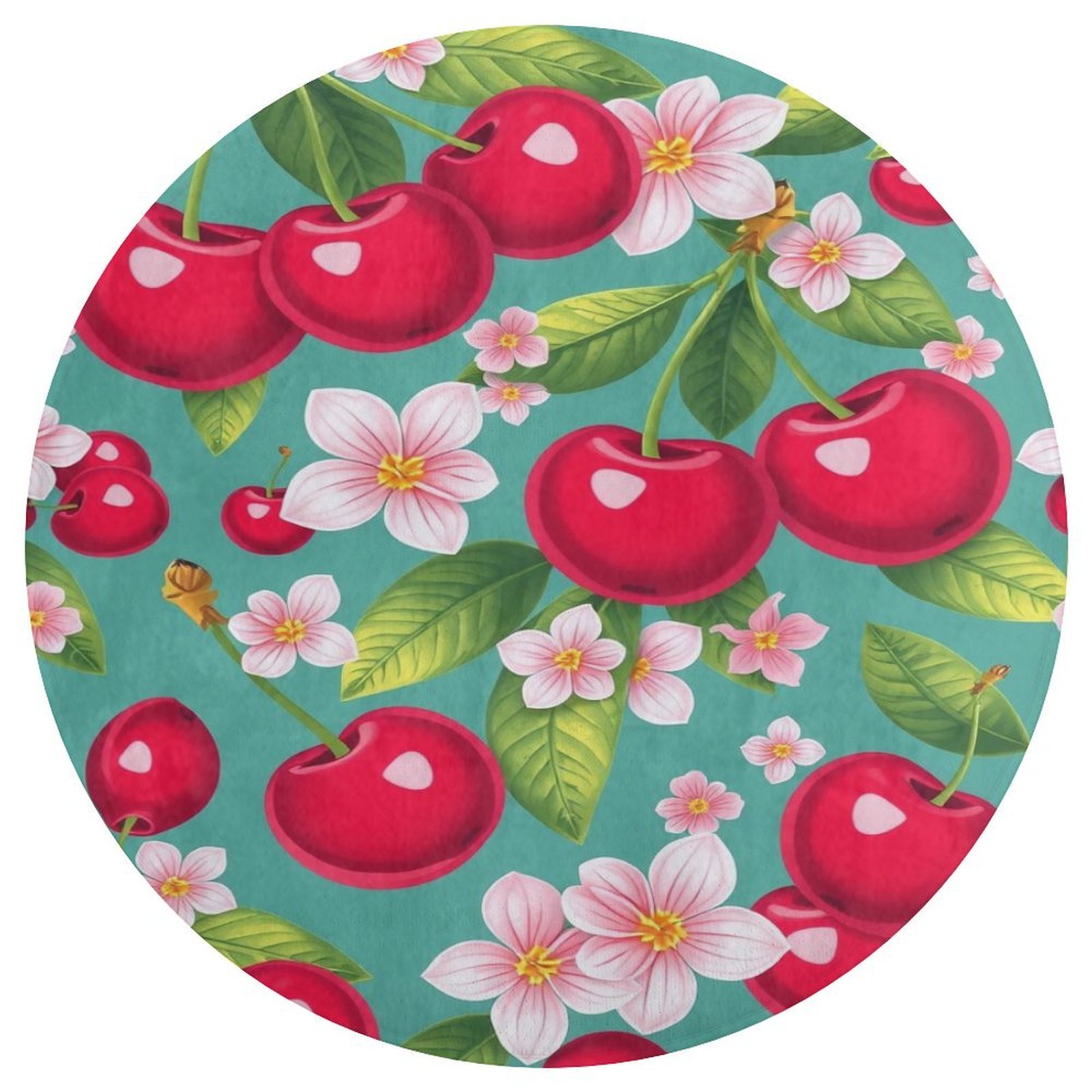 Cherry Blossom Pattern Rug Pattern Round Carpet Living Room Bedroom ...