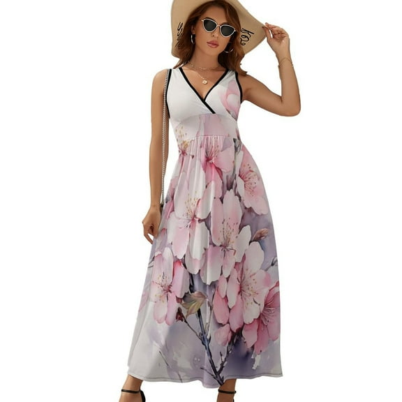 Cherry Blossom Pink (6) Sleeveless Dress Summer Women Clothes Dress for Pregnant Women Dresses