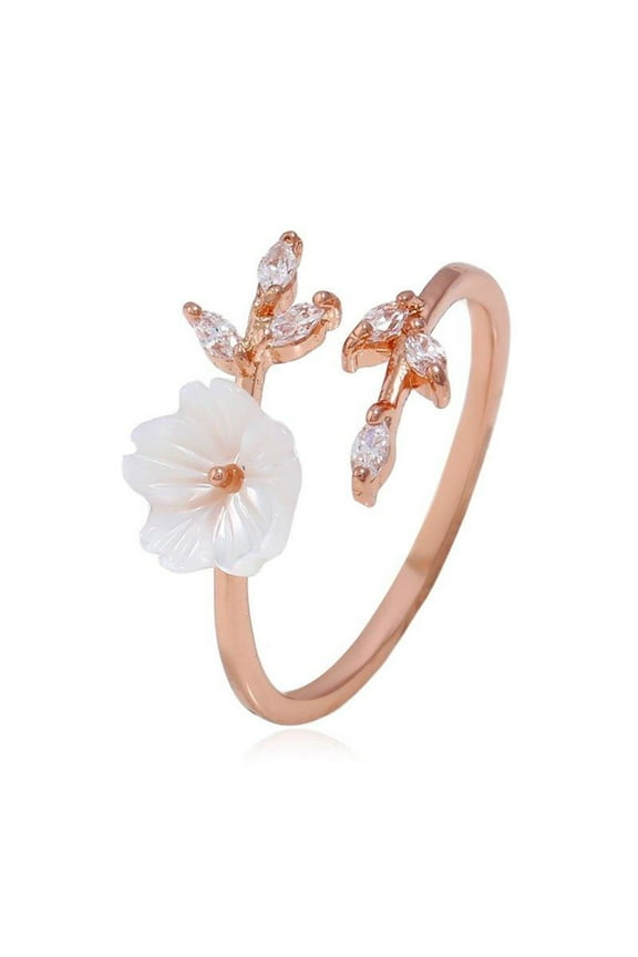 Cherry Blossom Ring in Rose Gold and Adjustable