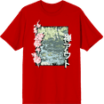thumbnail image 1 of Cherry Blossom River Adult Red Crew Neck Short Sleee Tee-Small, 1 of 2