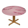 thumbnail image 1 of Cherry Blossom Round Fitted Tablecloths Table Covers Wipeable Waterproof Elastic for Kitchen Dinning Parties Wedding Picnic Medium Fits 45-50 Inch Table Size, 1 of 5