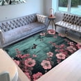 thumbnail image 1 of Cherry Blossom Rug Rectangle Area Rug, Indoor Floor Carpet for Bedroom & Lounge, Machine Washable, Easy Care, Cozy Aesthetic Home Décor, Soft Plush Touch, Skin‑friendly, 1 of 6